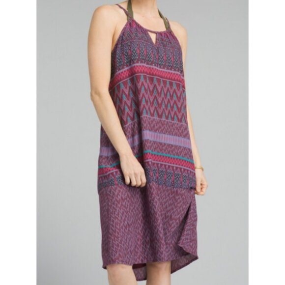 Prana Nari Midi Dress purple pink  Womens Size Large  Sundress Halter Lightweigh - Picture 12 of 13